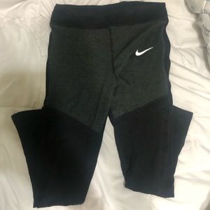 Gray and Black Nike Leggings